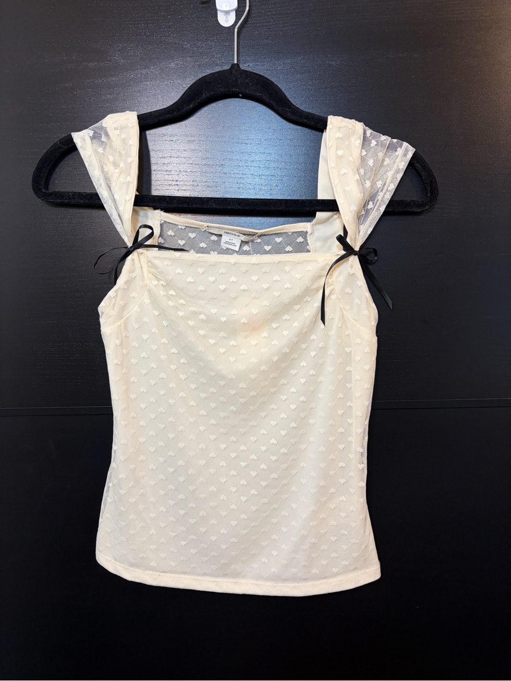 Kimchi Blue Ivory Swiss Dot Tie-Shoulder Camisole
